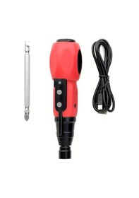 Resim Oldfriend 1 Adet Yüksek Tork Şarjlı Kırmızı Elektrikli Tornavida Seti Usb Şarj Dıy Aleti 