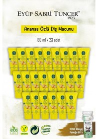 Resim 23 Adet Doğal Ananas Özlü Çocuk Diş Macunu 60 Ml, Rosie Hediye 
