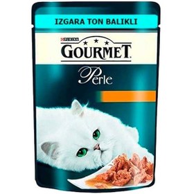 Resim Purina Gourmet Perle Izgara Ton Balıklı Pouch Yetişkin Kedi Yaş Maması 12 x 85 G 