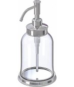 Resim 2 Parça Cam Banyo Seti 300 Ml Krom Kaplama Şeffaf Sıvı Sabunluk-diş Fırçalık Seti Modern-sade Banyo Set 2 Parça Krom - Şeffaf 