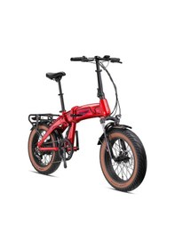 Resim Kron Loop Armour 20" Jant Fat Bike Elektrikli Katlanır Bisiklet Kırmızı Siyah Kırmızı 