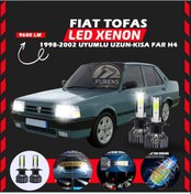 Resim Fiat Tofaş Uzun - Kısa Far Uyumlu Şimşek Etkili Led Xenon Pro Series H4 