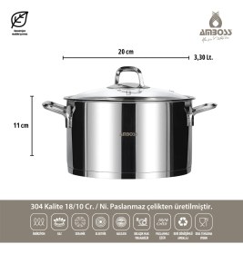 Resim Amboss Diamond 18 Parça Paslanmaz Çelik Çeyiz Seti DIA-6251 