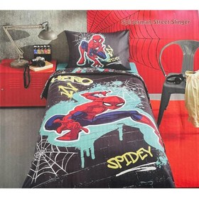 Resim Özdilek Spıderman Street Tek Kişilik Disney Lisanslı Nevresim Takımı Gri 