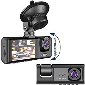 Resim 1080P DVR Araç İçi Kamera Ön & İç & Arka Kamera Sürüş Kaydedici 2 İnç Ekran Dashcam Desteği Gece Görüş Döngü Kayıt Tek Tuş Kilidi 