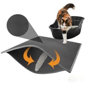 Resim Kedi Tuvalet Önü Paspası Büyük Boy 