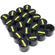 Resim Momo Silikon Bijon Kapağı Siyah Sarı 20 Adet 17 Mm 