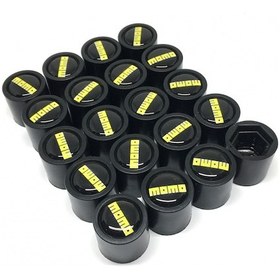 Resim Momo Silikon Bijon Kapağı Siyah Sarı 20 Adet 17 Mm 