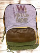Resim Kaliteli Tek Bölmeli Vintage Disayn Günlük Gezi Spor Okul Sırt Çantası Patchwork Komor 29x42cm Mor 