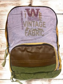 Resim Kaliteli Tek Bölmeli Vintage Disayn Günlük Gezi Spor Okul Sırt Çantası Patchwork Komor 29x42cm Mor 