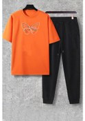 Resim Unisex Butterfly 2'li Eşofman Takımı Turuncu 