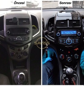 Resim Chevrolet Aveo Full Set Parlak Siyah Torpido Maun Kaplma, Konsol Kaplama (Parlak Siyah) 