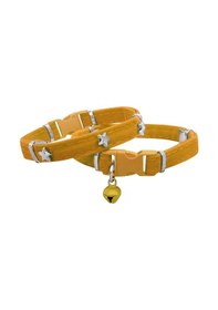Resim Kadife Kedi Boyun Tasması Yıldızlı 20-32 Cm Sarı - Elm-300458 