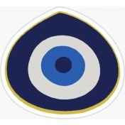 Resim TSC 18 cm Nazar Boncuğu Sticker Duvar Etiket Araba Yapıştırma M7 