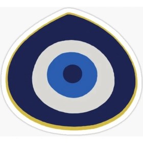 Resim TSC 18 cm Nazar Boncuğu Sticker Duvar Etiket Araba Yapıştırma M7 