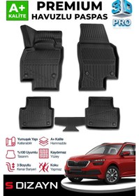 Resim S-dizayn Skoda Kamiq 3d Pro Havuzlu Paspas 2019 Üzeri A+ Kalite 