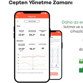 Resim Cosa Akıllı Oda Termostatı Kablosuz Kombi ve Klima Kontrolü v5 