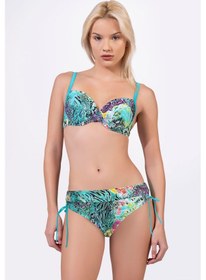 Resim Endeep Kadın Balenli Destekli Desenli Mavi Bikini Takımı 
