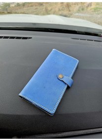 Resim Otohousse Hakiki Deri Kadın Cüzdan Bozuk Para Kartlık Ve Kağıt Para Gözlü Lacivert 