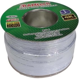 Resim REWEL Ramtech Çift Folyolu 80 Telli Trishield Rg-6 U Uydu Anten Kablosu 100 Metre 241005 