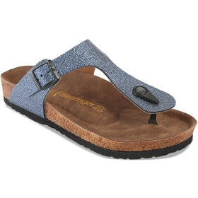 Resim Slazenger LUKE Kadın Parmak Arası Plaj Mavi Sim Terlik 