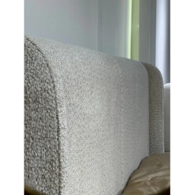 Resim Cozze Mobilya Bianca Modern LED Işıklı Kavisli Başlıklı Bazalı Karyola 