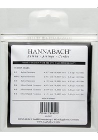 Resim Hannabach 827mt Flamenko Gitar Teli Seti Profesyonel - Flamenco Series Medium Tension Orta Sertlik , Geleneksel İspanyol Tonu, Hızlı Perküsif Atak Tepkisi Ölçüler: 4/4 Standart Flamenko Gitar 