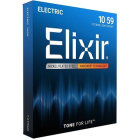 Resim Elixir 12074 Nanoweb Light/heavy 7 Telli Elektro Gitar Teli 10-59 
