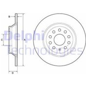 Resim DELPHI BG4751C ARKA FREN DİSKİ TK VW TIGUAN 16- GOLF VII 17- SUP 