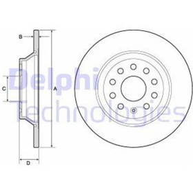 Resim DELPHI BG4751C ARKA FREN DİSKİ TK VW TIGUAN 16- GOLF VII 17- SUP 