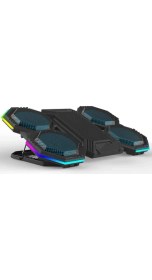 Resim Leaf Shop F12-1 Black 2600RPM Yüksek Devirli Fan Gaming Laptop Soğutucu Stand 