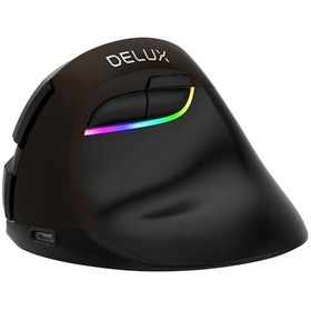 Resim Delux M618 Mini BT 4.0+2.4G Kablosuz Ergonomik Şarjlı Dikey Mouse 