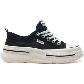 Resim Guja Kadın Taş Detaylı Sneaker Günlük Ayakkabı 25y 25y389 Z Siyah Siyah 