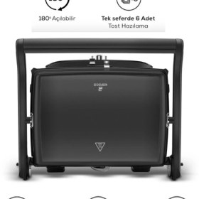 Resim Özbience Çift Taraflı 5 Kademe Premium Izgara ve Tost Makinesi, Çıkarılabilir Plakalar 