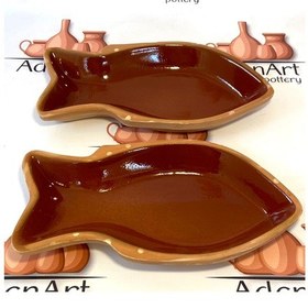 Resim 2'li Toprak Sırlı Balık Güveci Büyük Boy 30x15 Cm 