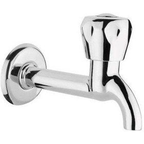 Resim HAYAT STORE Klasik Musluk Uzun Başlık Kırmızı Sıcak Su Topbaş Topaç Koç Başlık Duvardan Tek Giriş ( Lisinya ) 