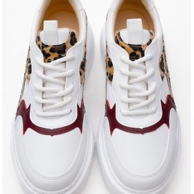 Resim Luvi Shoes Aere Beyaz Desenli Kadın Spor Ayakkabı Beyaz 