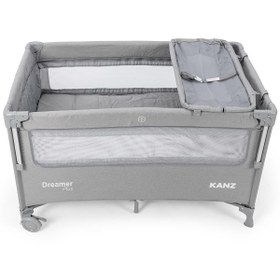 Resim Kanz Dreamer Plus Anne Yanı Oyun Parkı 70x120 Cm - Gri - Açık Gri / Standart 