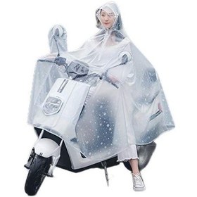 Resim Qianfan Yağmurluk, Su Geçirmez Yağmur Pançosu, Şeffaf, Rüzgar 