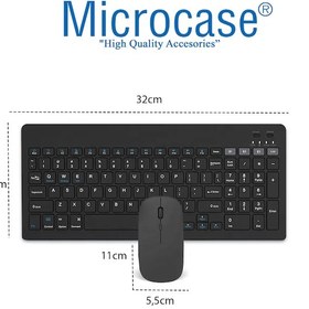 Resim Microcase Lenovo Tab K11 Tb330fu 11 İnch Tablet İle Uyumlu Tablet Çantası+bluetooth Klavye+bluetooth Mouse+tablet Standı Siyah Al5294 - 