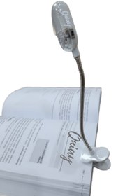 Resim QNİAY Kıskaçlı Led Masa Lambası Yeni Kitap Okuma Işığı Spirali Kıskaçlı Led Lamba ( Pil Hediyeli) 