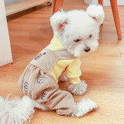 Resim Tatil Christmas Köpek Kostümü, Teddy Ayı Maltese Küçük Köpek Tüm Mevsim Örgü Polyester Jumpsuit, Snap Düğme Kapatma, Yalnızca El Yıkama, Küçük Irklar İçin Uygundur 