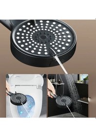 Resim Büyük Panel Yüksek Basınçlı Su Tasarruflu Kireç Önleyici Duş Başlığı 2 Adet Yedek Filtreli Siyah 