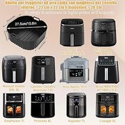 Resim 2 adet Airfryer silikon kalıp sıcak hava fritözü aksesuarı Cosori TurboBlaze 5.5L/6.0L/6.2L, Air Fryer silikon kullanım Philips 2000 6.2L NA230, Russel Hobbs, tekrar kullanılabilir Airfryer aksesuarı 
