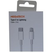 Resim Megatech MT-D3L-T 1mt Usb Type-C to Lightning Şarj ve Data Kablosu 