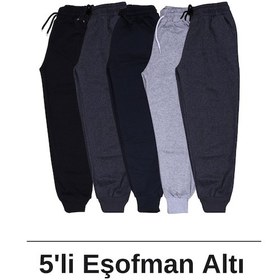 Resim Panios Kids Erkek Çocuk 5'li Beli Lastikli Düz Eşofman Altı Füme 