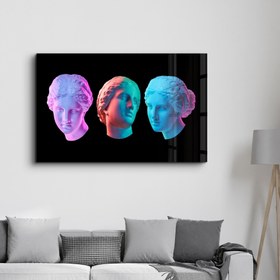 Resim Soyut Renkli Venüs Heykeli | Cam Duvar Tablosu - S (40x25) 