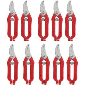 Resim Gcn 10 Adet Eğri Uçlu Narenciye Üzüm Bağ Budama Makası 18.5 Cm 