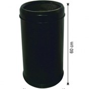 Resim Bahat Ofis Çöp Kovası Siyah Metal Çemberli 18 Litre 