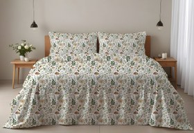 Resim Evmila Minik Mantarlar Desenli Nevresim Takımı - 200x220 Cm Nevresim + 50x70 Yastık kılıfı + 160x200 Cm Çarşaf 